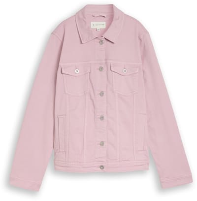 Tom Tailor - Plus Size - spijkerjasje met steekzakken - Maat 48 - light elderberry