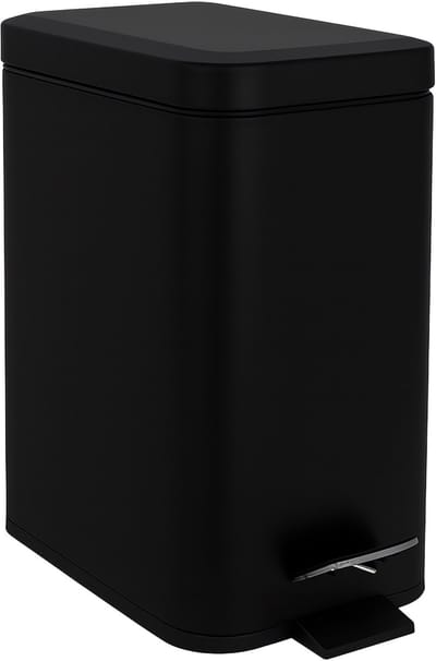 Badkamer prullenbak - 5 l - mat - softclose - zwart