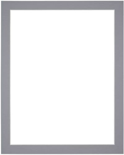 Passe-Partout Fotomaat 35x50 cm - Lijstmaat 40x55 cm - Grijs - Museumkarton - Fotolijst niet inbegrepen