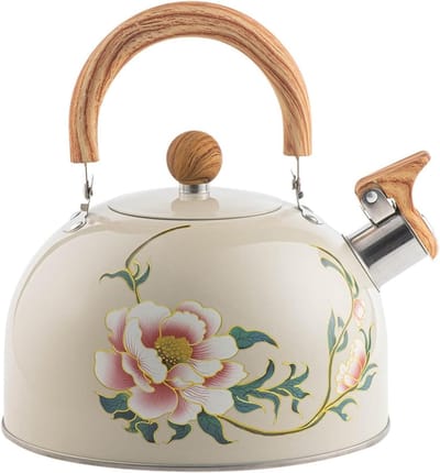 Fluitende Theeketel - Waterkoker - Thee Zetten - Roestvrij Staal - 3 Liter - Beige