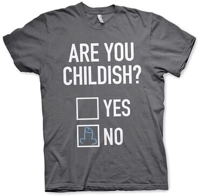 Hybris Are You Childish T-shirt donkergrijs