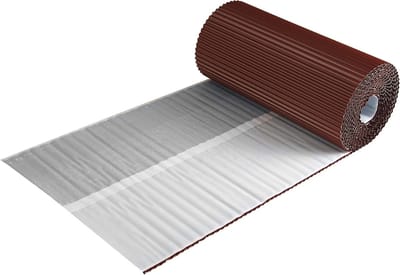Muuraansluitband Aluminium - Dakband Schoorsteenband - Dakafdichting - Geplooid Profiel - 30 cm x 5 m - Kastanjerood