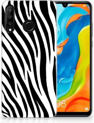Huawei P30 Lite TPU Hoesje Zebra