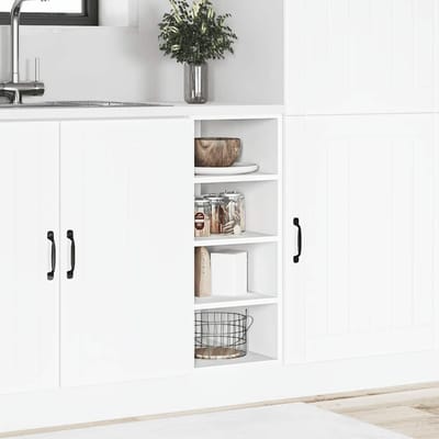 vidaXL - Onderkast - Riga - 30x44,5x81,5 - cm - bewerkt - hout - wit