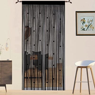 Vliegengordijn voor Deuren en Ramen - Zwart, 90x200cm - Ideaal voor Kamers en Decoratie