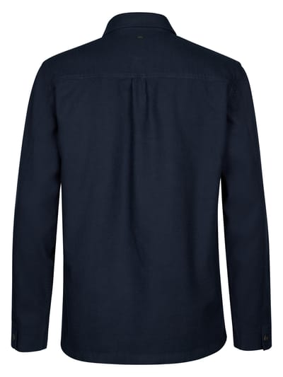 Petrol Industries - Heren Effen Overhemd met Lange Mouwen Aurora - Blauw