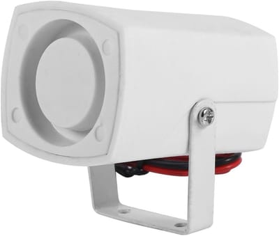 Luid Alarm Systeem - Sirene Hoorn - Beveiliging Huis - 110dB Geluid - 7x5x4 cm - Zwart