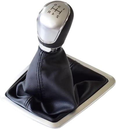 Schakelpookknop - Pookknop Versnellingsbak - Auto Interieur Upgrade - PU Leer en Kunststof - 5-snelheid - Zwart