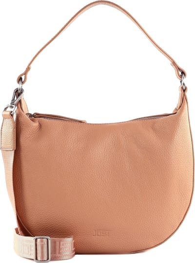 JOST Leren Schoudertas Vika Hobo Bag Apricot Oud roze
