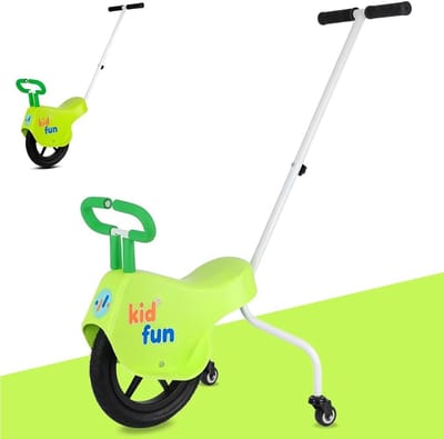 Kinder Eenwieler - Ouder Kind Fiets - Buiten Spelen - 3-in-1 Ontwerp - One Size - Groen