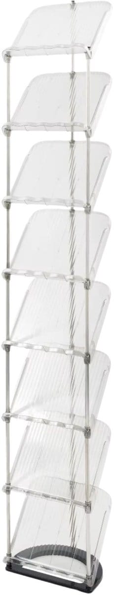8-laags vrijstaand schoenenrek – Voor woonkamer, keuken, badkamer, studeerkamer – Verticale schoenenorganizer – Grijs plastic (28 × 21 × 159,5 cm)