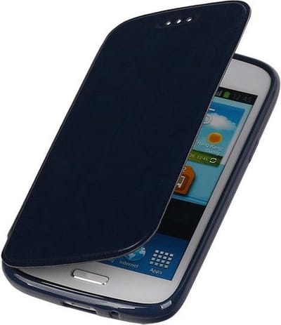 Polar Map Case Donker Blauw HTC Desire 500 TPU Bookcover Hoesje