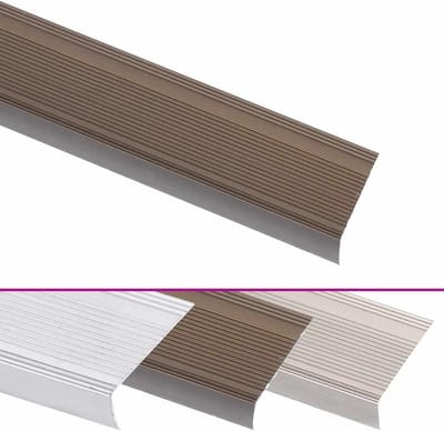 Set van 5 L-vormige Trapneusprofielen 100 cm Aluminium Veilig en Duurzaam