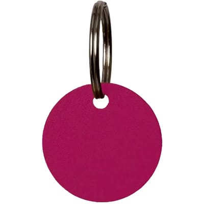 Grooming Deluxe - Naamplaatje rond size S 2,2cm pink