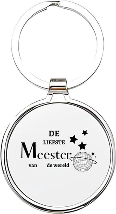 Akyol - de liefste meester van de wereld Sleutelhanger - Meester - de leukste meester - meesters - leraar - basisschool meester - docent - onderwijzer - basisschool - middelbareschool leraar - afscheidscadeau voor een meester - 4 x 7,5 CM