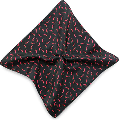 We Love Ties - Pochets - Pochet Red Peppers - zwart / rood