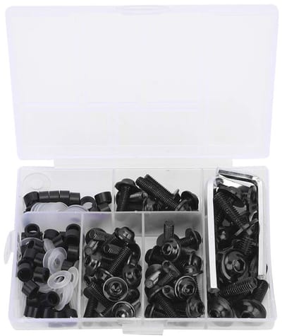 Complete Set van 158 Stuks Universele Motorbevestigingsmaterialen - Schroeven, Moeren, Clips en Ringen voor Sportmotor Assemblage en Reparatie