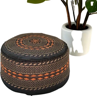 Bovista Kufi - Gebedshoed - Islam - Alhamdulillah - Islamitische Kleding - Moslim Kleding - Koffie