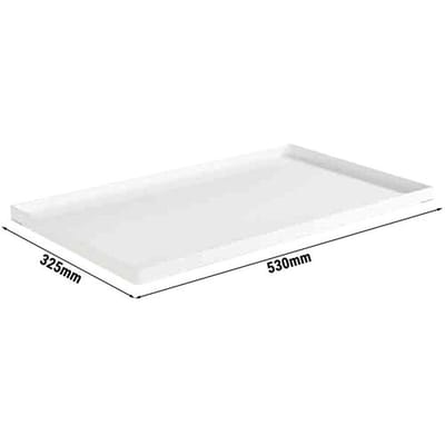 GGM Gastro (6 Stück) GN-Tablett 1/1 - ASIA PLUS - Melamin - Höhe: 30mm - Weiß