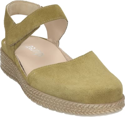 Durea - Dames sandalen - Dichte neus - wijdte H - Uitneembaar voetbed - 5923.575.1948 - Groen - maat 40.5