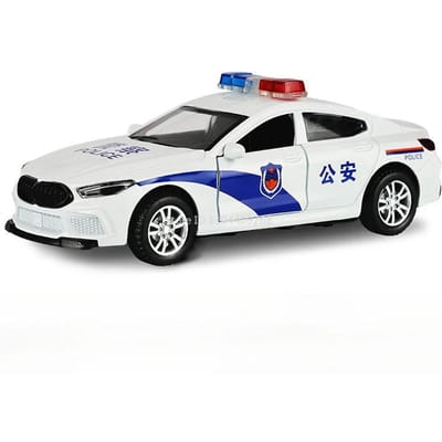 Schaal 1:32 M8 Auto Model Speelgoed Diecast Legering Deuren Openen Muziek Licht Terugtrekken Simulatie Politieauto Speelgoed Voor Kinderen Cadeaus