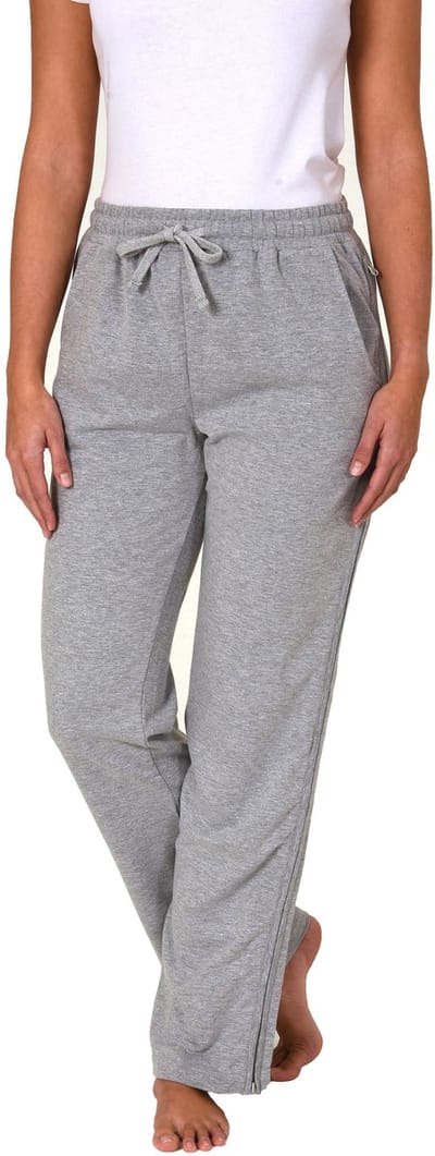 Dames revalidatiebroek met zijrits Joggingbroek voor revalidatie, fysio, gipsbeen