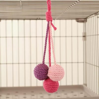 Hangend Kattenspeelgoed voor Zelfvermaak en Verlichting van Verveling: Sisalballen voor Kittens Kattenstokken Bijtbestendige Huisdier Kattenballen 25*4.5cm