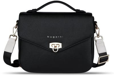 bugatti schoudertas handtas Ella Classic Bag Black Saffiano zwart