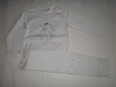 Noukie's - Pyjama - Katoen - Meisje - Wit - 2 jaar ( 92 )