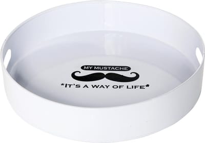 Cosy & Trendy Mustache Dienblad - Rond - Ø 35.5 cm x 6.5 cm