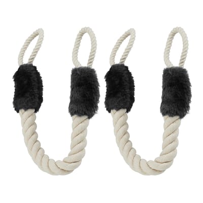 4x Deurstopper deurklink - klembescherming - set - deurstop touw - deurklem