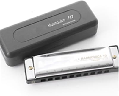 Mondharmonica - Blues Harmonica - Muziek Maken - 10 Gaten Ontwerp - One Size - Zilver