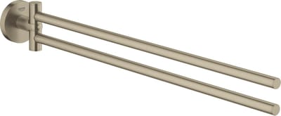 GROHE Essentials handdoekhouder met twee draaibare armen - Mat Nikkel