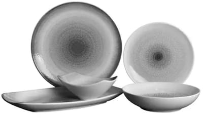 Bricard – Vittel dinerset – porselein – lichtgrijs – 25-delig – Ø27,2x2,7 cm