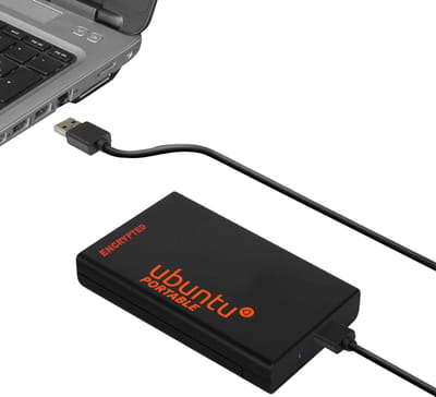 Draagbare externe SSD sata met Ubuntu 26.04 voorgeïnstalleerd versleuteld (Encrypted) voor externe dual-boot