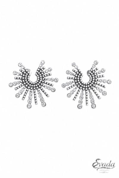EVADA Jewelry 925 Sterling Zilver Oorstekers – Zonnestraal Design met Zirkonia – Statement Oorbellen voor Dames