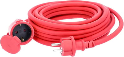 Verlengsnoer - Stroomkabel - Buiten Gebruik - IP44 Waterdicht - 5 Meter - Rood