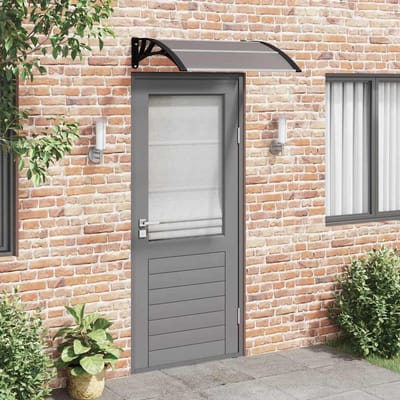 Deurluifel Polycarbonaat - Regenscherm Entree - Huisbescherming - Lichtdoorlatende Platen - 100 x 75 cm - Zwart