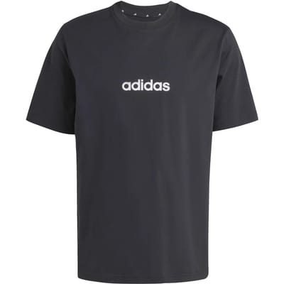 Adidas Sportswear Essentials Linear Single Jersey T-Shirt - Heren - Zwart