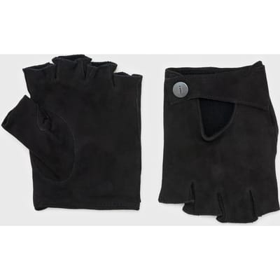 John Varvatos Fingerless Suede Gloves Black Size: M | Scarves & Gloves Outlet | Heren | Zwart