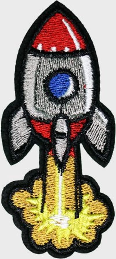 Patchy® – Raket Strijkpatch - Strijkapplicatie - Strijkembleem - Badge - Patches