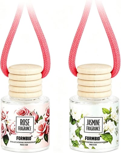 Opgehangen Parfumdiffuser voor Auto - 2 Stuks Luchtverfrisser met Echte Olie, Sterke Jasmijn Geur, Langdurige Frisse Aroma's voor Auto-Accessoires voor Mannen en Vrouwen