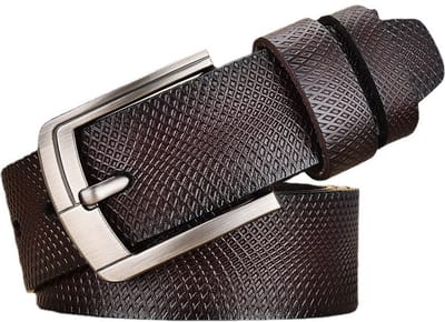 Sorprese Riem Heren - Donkerbruin - Leer - Krokodil Look - 100 cm - Broekriem - Inkortbaar - Verstelbaar