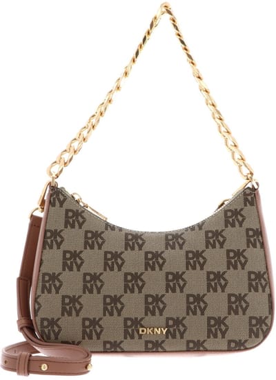 DKNY schoudertas handtas Jenna Demi Crossbody Bag Chino / Hot Cocoa Lichtbruin