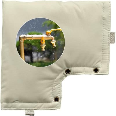 Buiten Kraanhoes - Winterbescherming Kraan - Bescherming Tegen Vorst - 7-laags Isolatie - 32 x 34 cm - Zwart