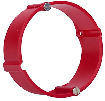 Poetscompensatiering voor inbouwapparaten 24 mm diepte plat Ø 60 mm UP rood 25 stuks