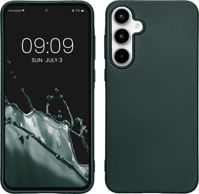 kwmobile telefoonhoesje geschikt voor Samsung Galaxy A55 5G - Hoesje voor smartphone - Back cover in metallic petrol