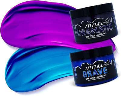Attitude Hair Dye - Space Angel duo Semi permanente haarverf kit - Paars/Blauw