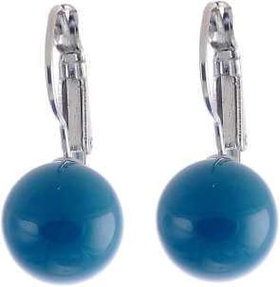 Behave - Oorsteker met blauwe kraal - Elegante uitstraling - 2 cm