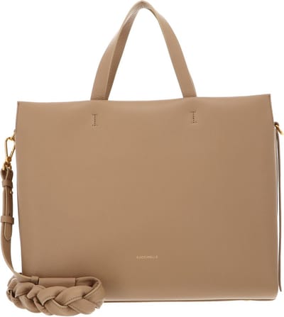 COCCINELLE Leren handtas schoudertas Boheme Handbag Grained Leather Fresh Beige